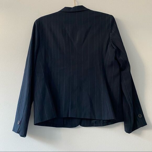 Raffaella Navy Striped Blazer Size Medium - Picture 4 of 5